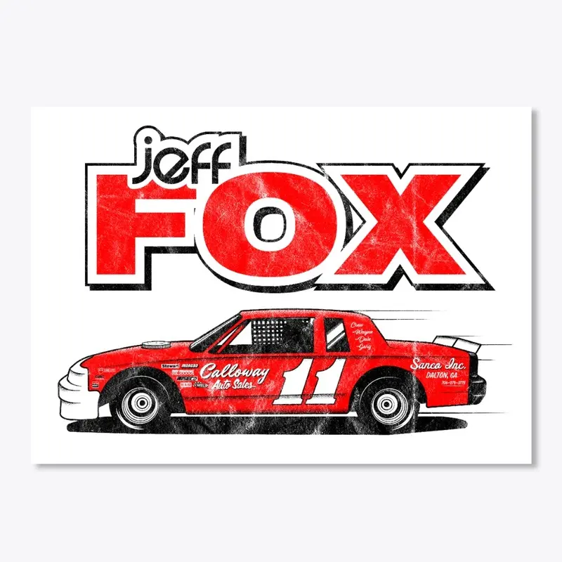 Jeff Fox 11 Retro Sticker